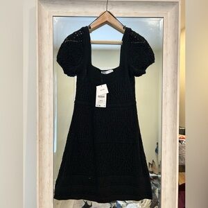 Zara crochet square neck dress NWT size M